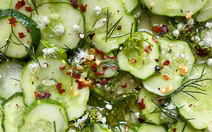 Simple Dill Cucumber Salad Recipe on The Fresh Exchange