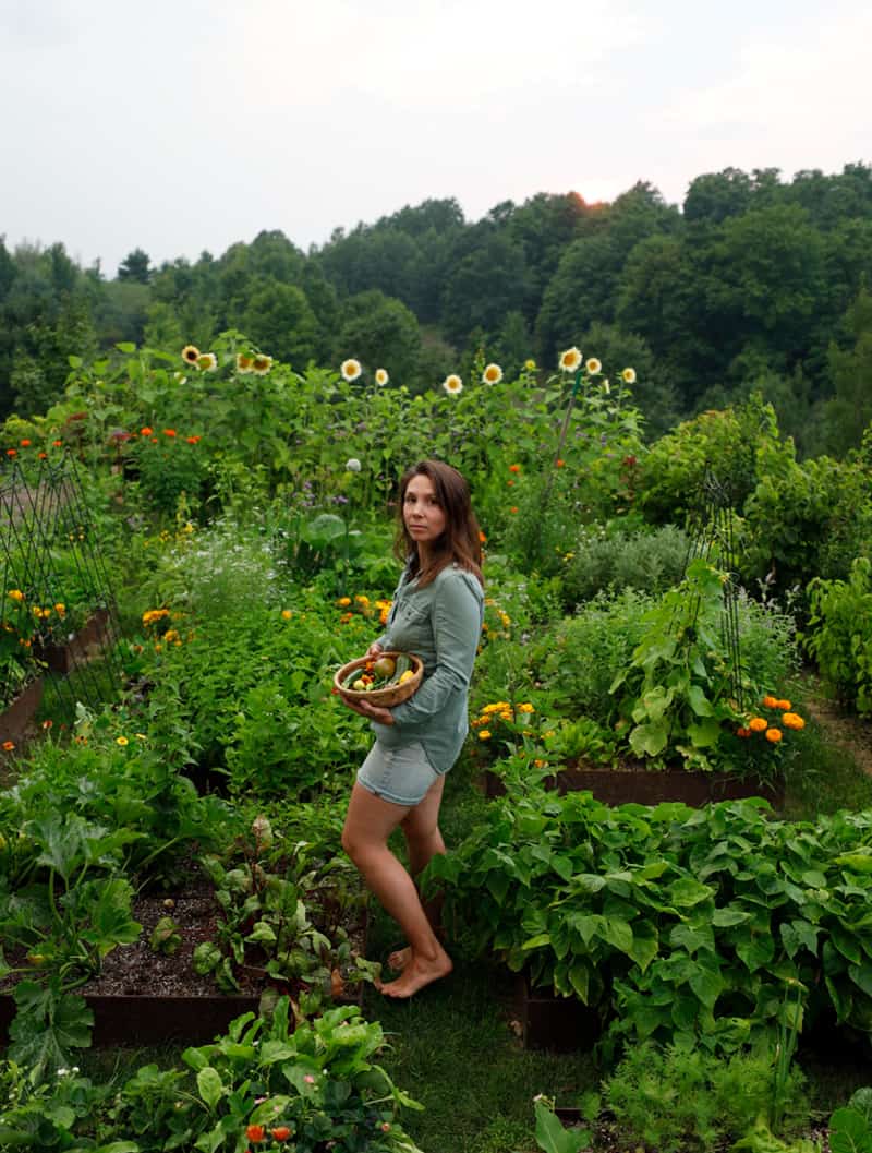 Woman in Garden in the Summer