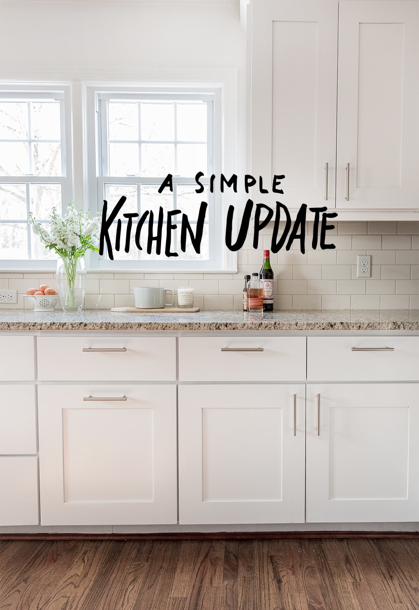 Kitchen Update with white modern cabinets 