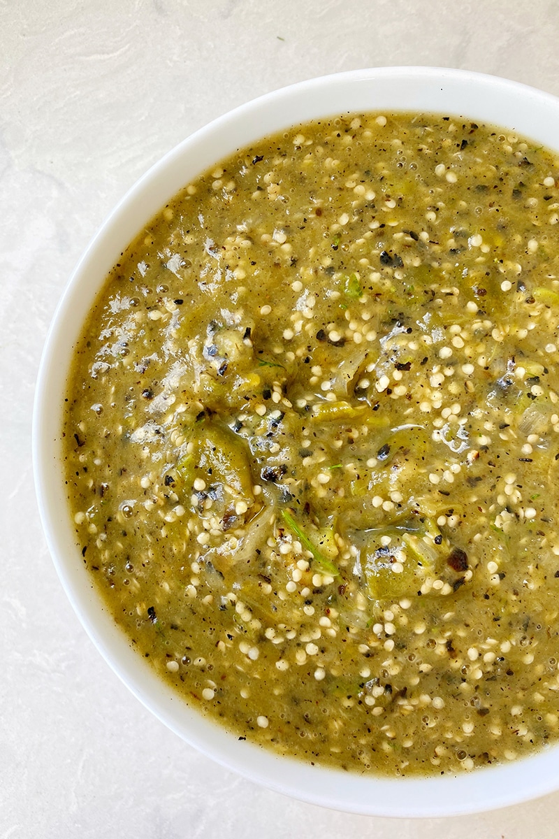 Tomatillo Salsa ready for enjoying