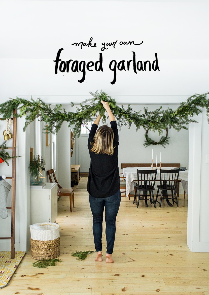 How To Make Diy Foraged Evergreen Garland