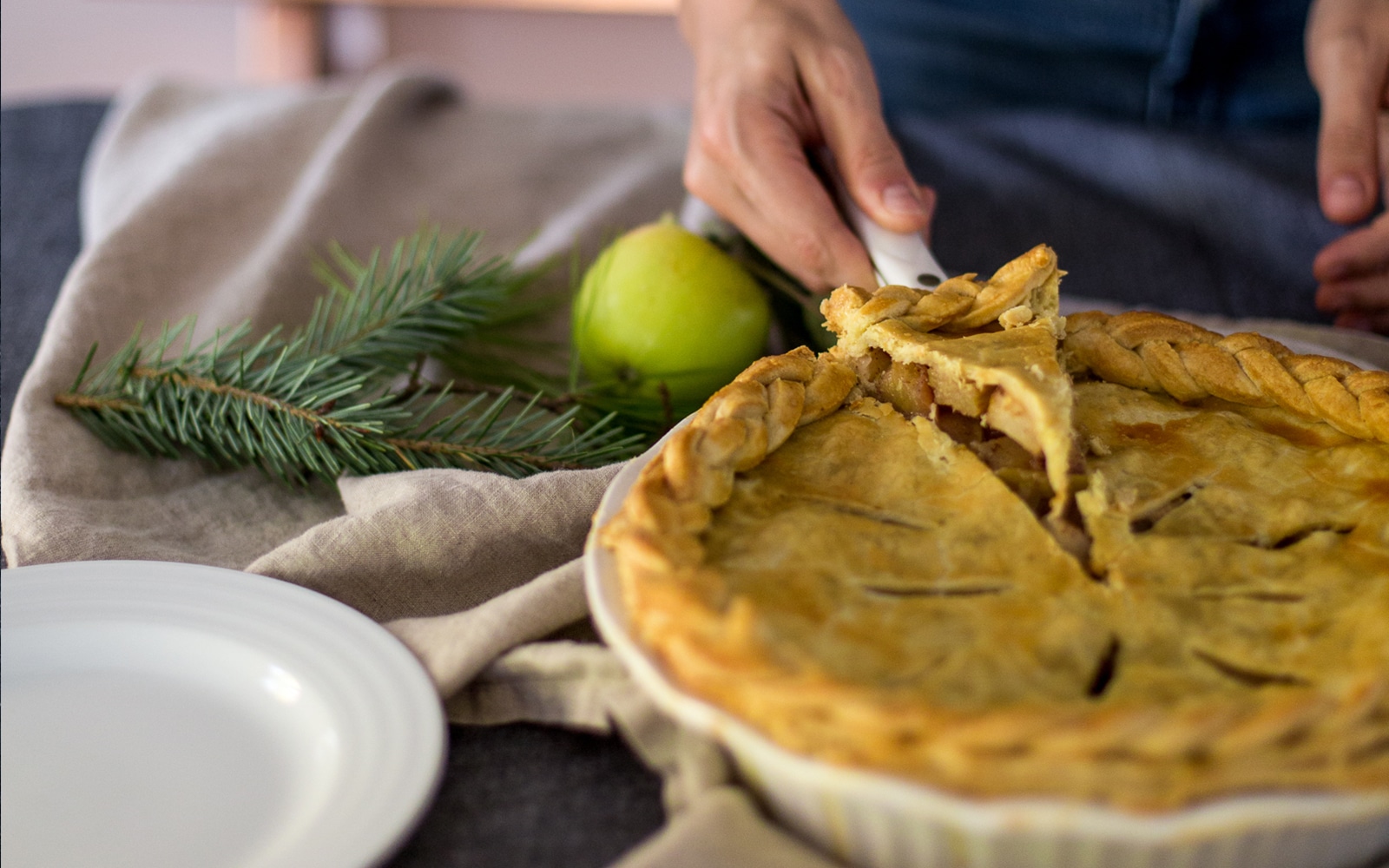 A Drunken Apple Pie Recipe. Adding in some bourbon and pears and this simple pie became something extra special. Recipe on the Fresh Exchange.