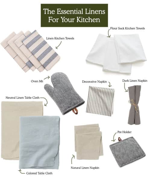 The Essential Linens For Your Kitchen To Place On Your Wedding   Essential Linens 02 501x600 