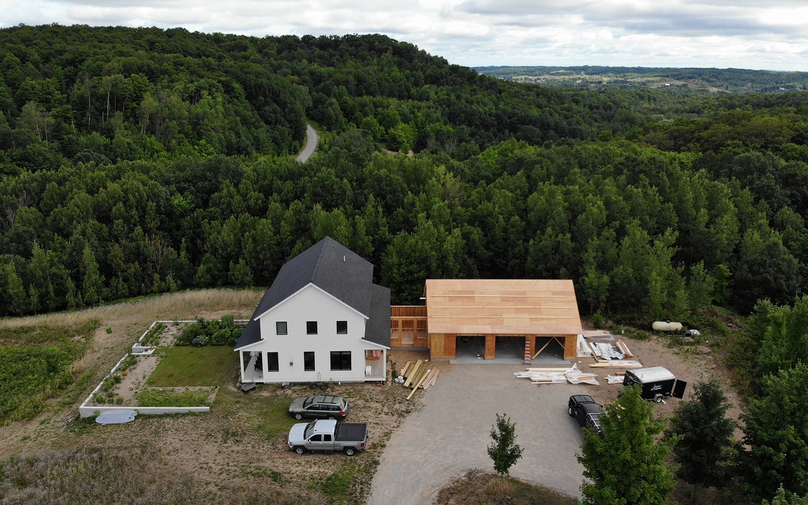 Farmhouse Garage Addition in Northern Michigan