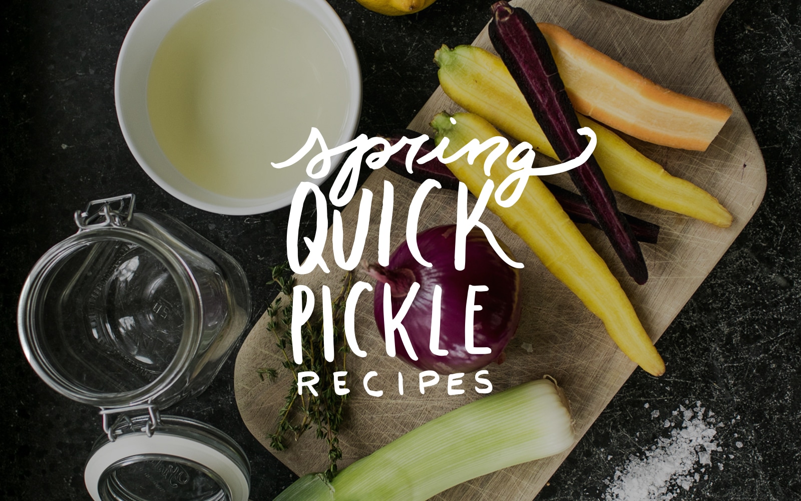 3 simple and easy quick pickle recipes to make the most of your spring produce. Get the three recipes on The Fresh Exchange.
