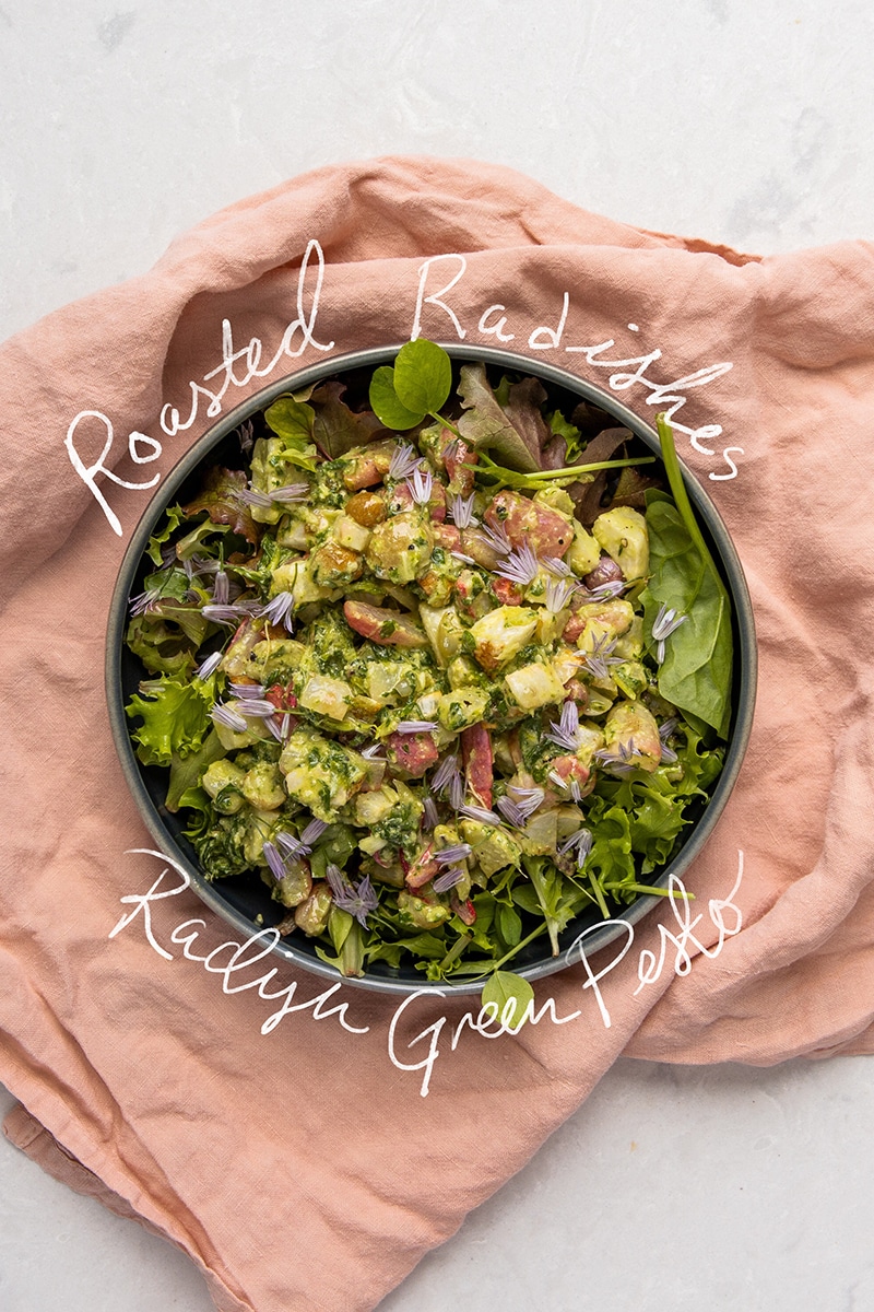 Roasted Radishes with Green Pesto Vegan Radish Recipes