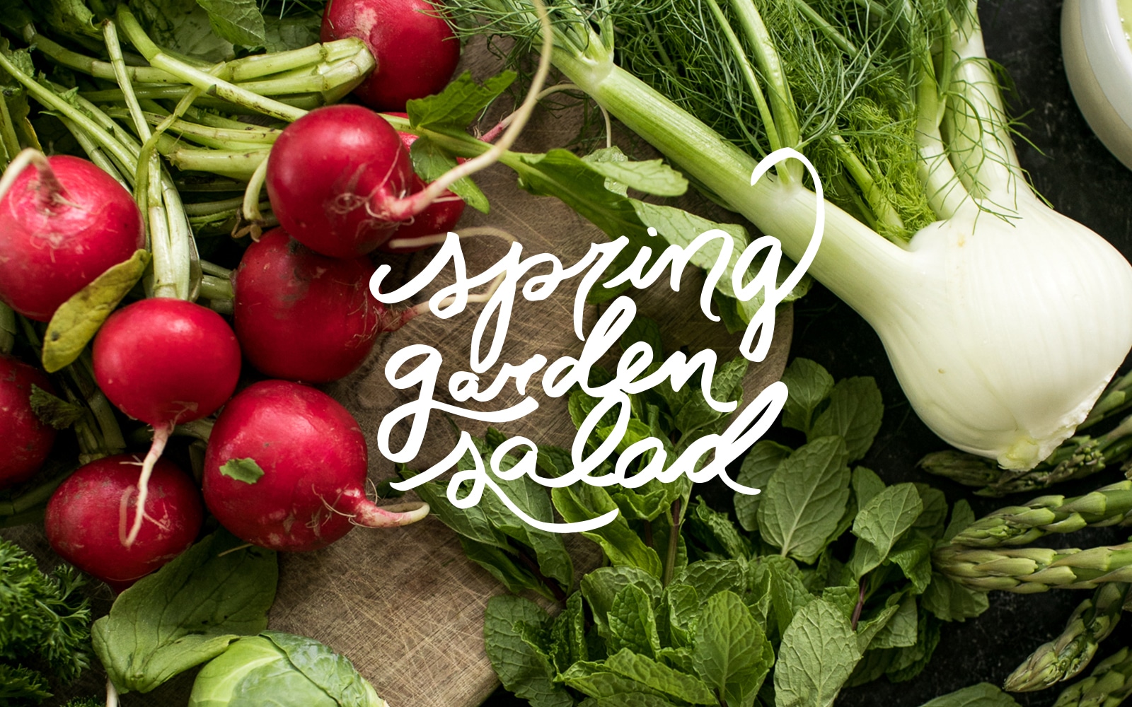 A Spring Garden Salad recipe perfect for a veggie dinner night in the spring. Get the recipe on The Fresh Exchange.