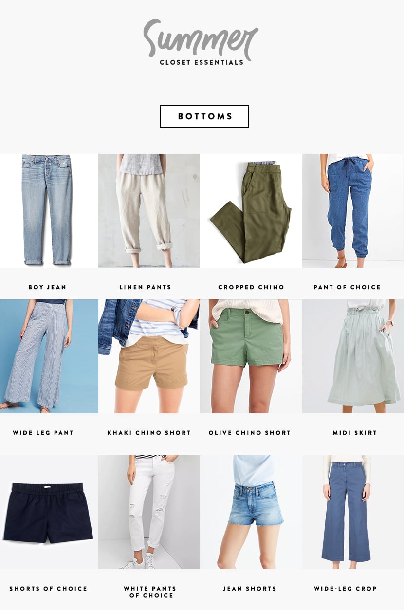 A Seasonal Closet: Summer Essentials + A Free Download - Fresh Exchange